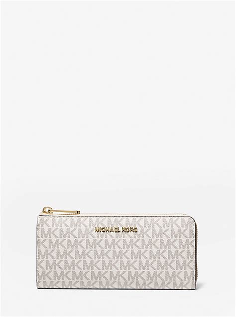 michael kors three quarter zip wallet|Michael Kors white wallet small.